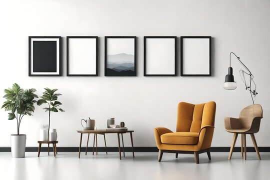 Modern Room and Picture frame composition chair of display Exhibition art lifestyle