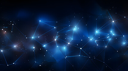 Technological Symphony: Blue-Lit Network Lines Enabling Future Vision
