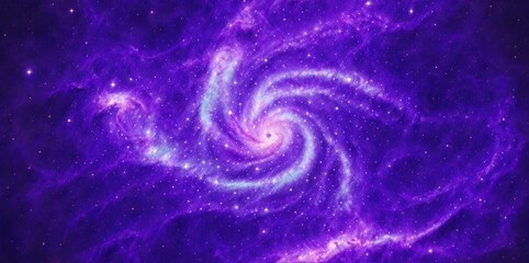Cosmic Galaxy, galaxies, deep purples, royal blues, and cosmic nebula - obrazy, fototapety, plakaty