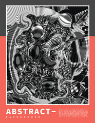 Abstract swirl paint background template copy space. Contemporary fluid art backdrop design. Suitable for poster, banner, brochure, flyer, magazine cover, leaflet, or booklet.
