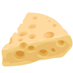 穴あきチーズのベクターイラスト素材