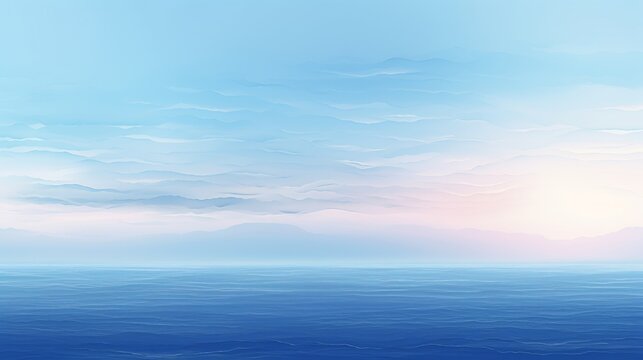 Beautiful seascape painting with a vibrant sky background