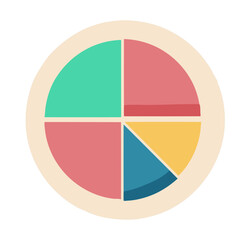 Flat icon element business graph resource vector chart Pie Chart