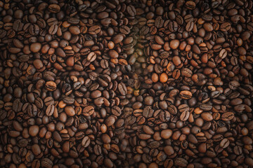 Fototapeta premium roasted coffee beans, can be used as a background