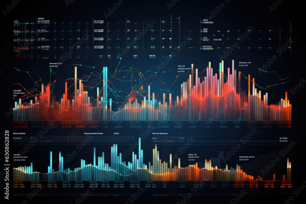 Poster online statistics in application. business analytics infographic. analysis report with diagrams, gra