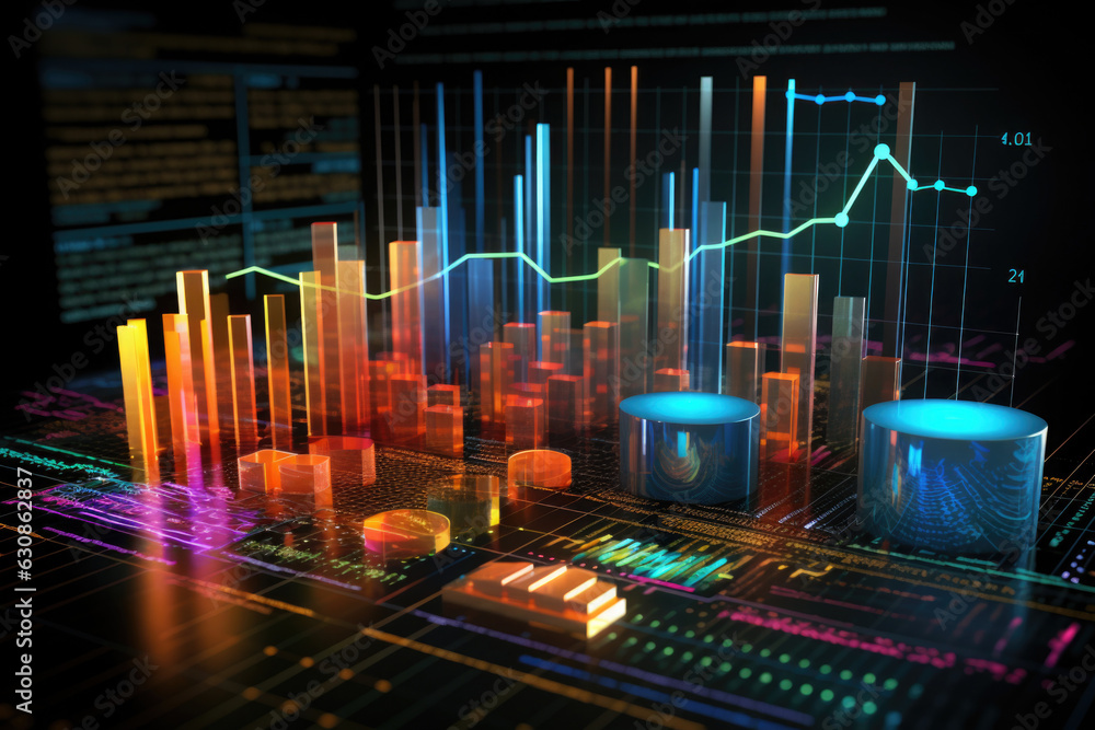 Poster online statistics in application. business analytics infographic. analysis report with diagrams, gra