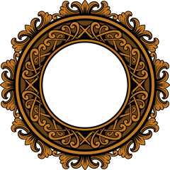 Classic engraved frame design for wedding