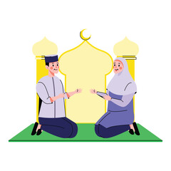 praying together at night during the holy month of ramadan, taraweeh
