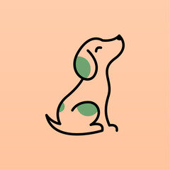 Dog logo design template. Animal logo concept. Pet Logo design concept vector