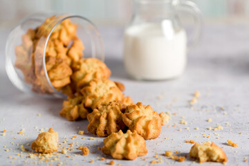 Shortbread Cookies. Light Background