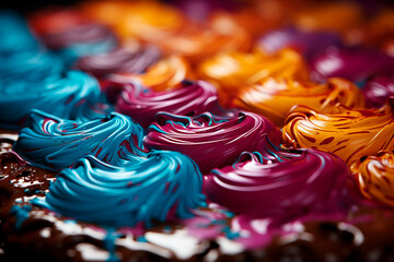 abstract colorful ink in motion