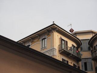 Fototapeta na wymiar Casa Crescent liberty house in Turin