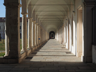 La Certosa former monastery and insane asylum entrance portal in