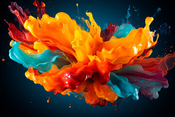 abstract background of colorful ink in water