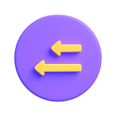 double left symbol 3d icon design
