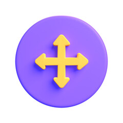 Obraz premium move symbol 3d icon design