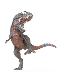 Fototapeta premium dinosaur monster is a fighter on white background