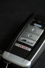 Macro Image of Modern Car Key Fod Alarm Button