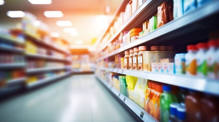 shelf in supermarket