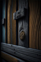 old wood plank door
