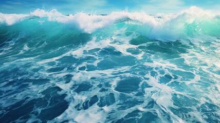 Naklejka na ściany i meble Serene Ocean Waves Background