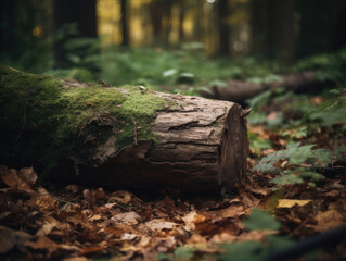 Obraz premium log in the forest