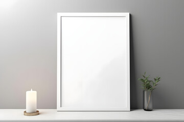 Soft and Modern Composition Picture Frame Mockup, generative, ai