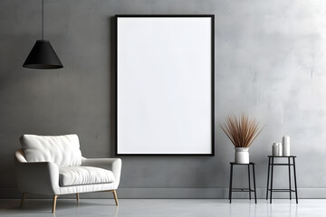 Subdued and Elegant Art Scene Picture Frame Mockup, generative, ai