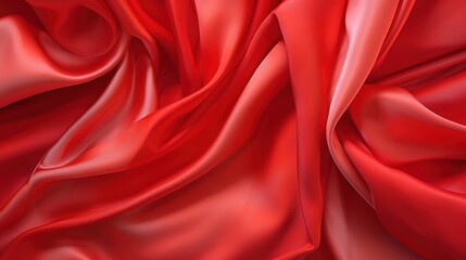 red fabric beautiful silk luxury background. generative ai