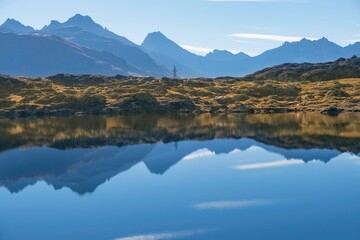 Fototapeta premium Lake Totensee on the Grimsel mountain pass, Valais, Switzerland