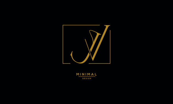 Alphabet Icon Logo Letter JV