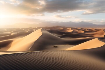 Fototapeta na wymiar Beauty of a desert landscape with rolling dunes.