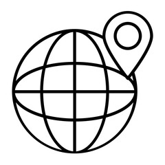 Globe Line Icon