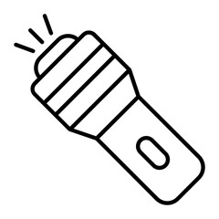 Flashlight Line Icon