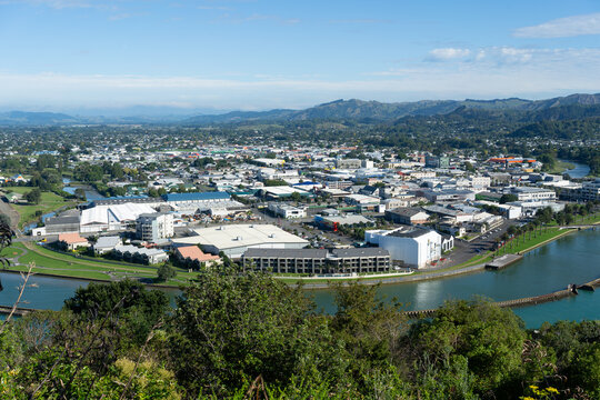 Overlooking the town of Gisborne, New Zealand