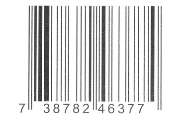 Barcode icon isolated on white, clipping path