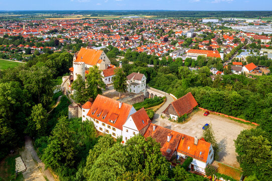 Mindelburg castle in historical Mindelheim town, Germany