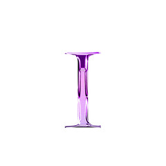 I purple metallic luxury chrome alphabet font