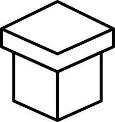 Giftbox Simple Outline Sign. Perfect for web sites, books, stores, shops. Editable stroke in minimalistic outline style