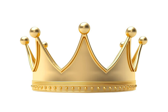 Golden crown on a transparent background
