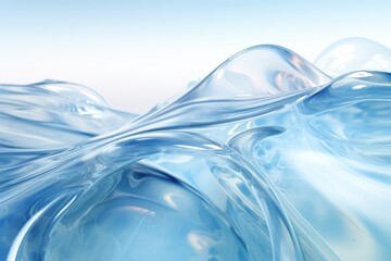 3d rendering light blue ocean water liquid wave splash swirl motion in various shape for art designer design home office illustration decoration wallpaper background painting print exhibition gallery