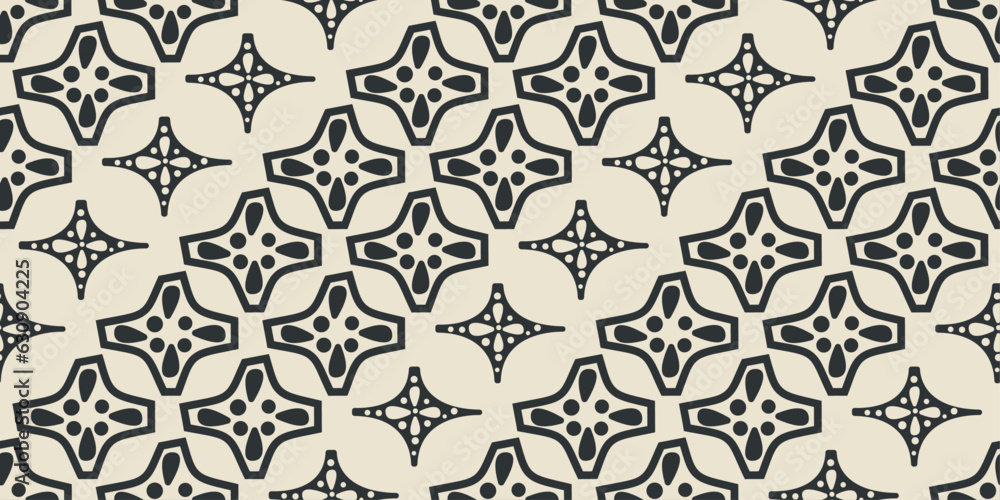 Poster diagonal pattern of four-pointed ornamental shapes. pattern for textiles, pillows, clothes, backgrou