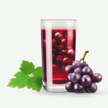 Grape juice isolated on a white background