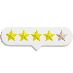 3d Star Rating Icon