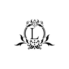 Royal Design Alphabet Logo L