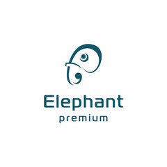 letter t elephant icon concept, unique and creative elephant Logo symbol vector illustration design