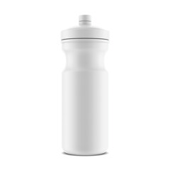 Blank Plastic White Bottle template isolated on a white background