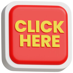 3D Click Here Button Illustration