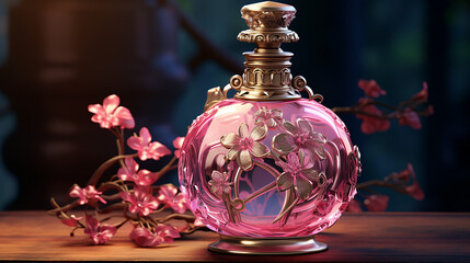 Aromatic Temptation Perfume Bottle Allure AI Generated