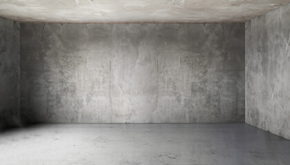Room empty with cement floor and concrete wall